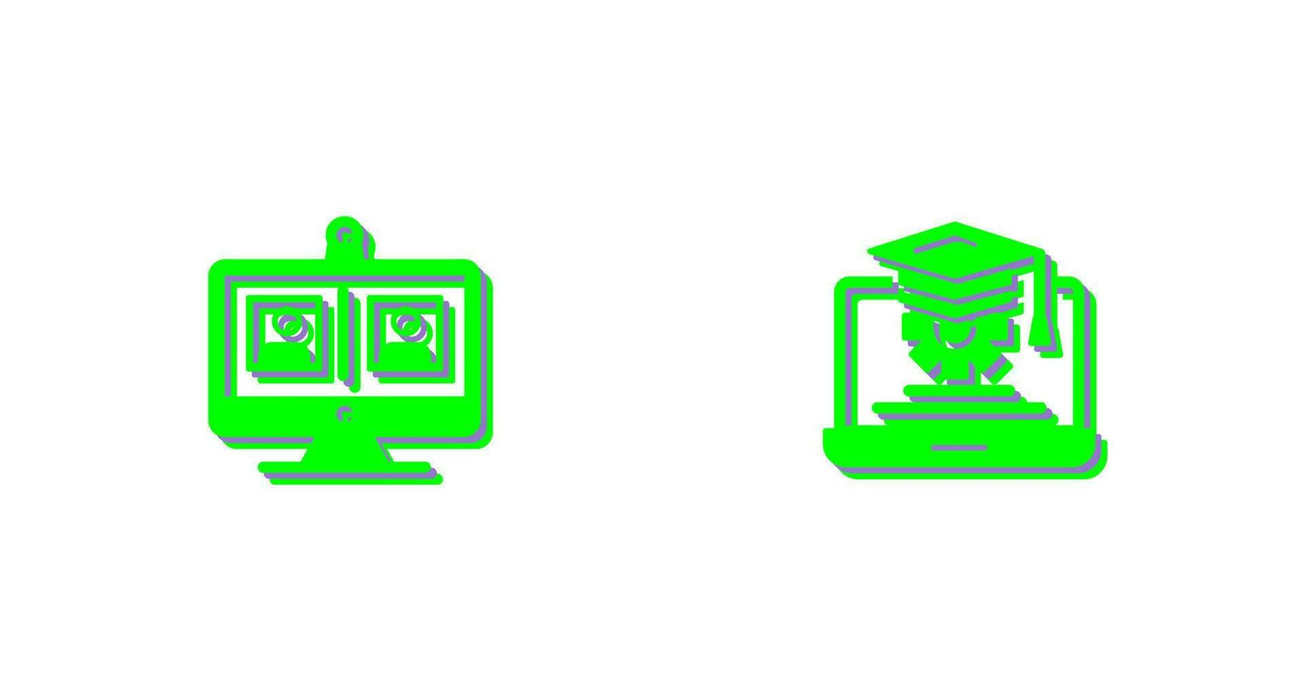 Videocall and Course Icon vector