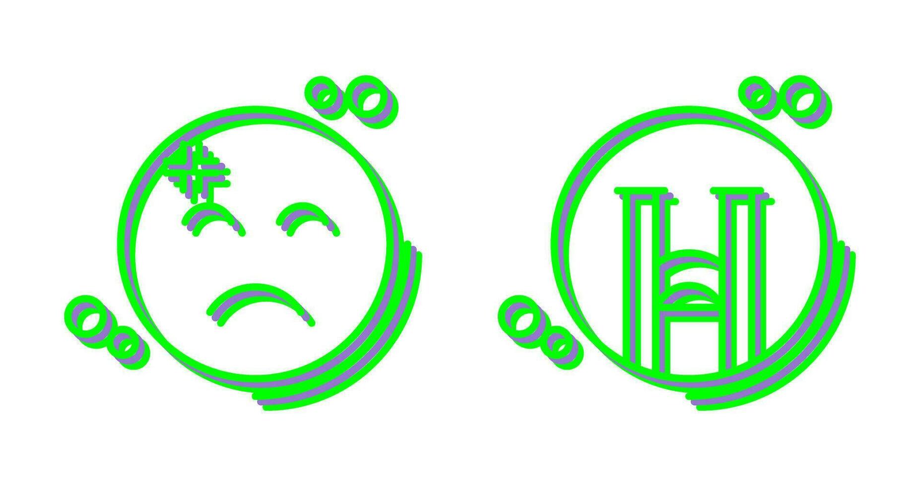 Dissapointment and Crying Icon vector