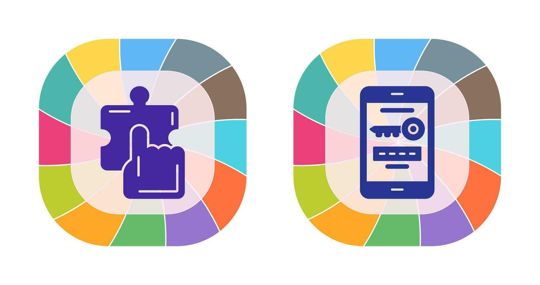 Quick Selection and One Time Password Icon vector