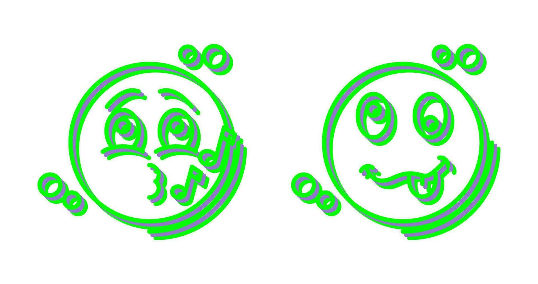 Music and Silly Icon vector