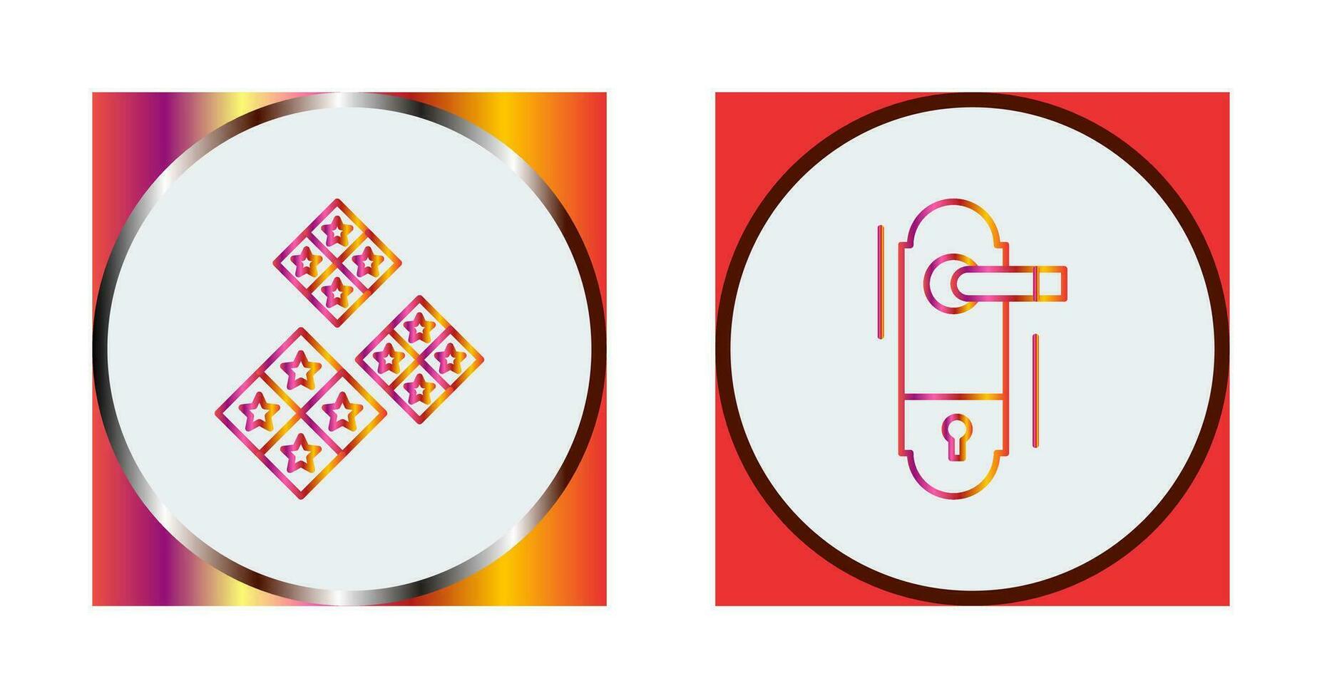 Tiles and Doorknob Icon vector