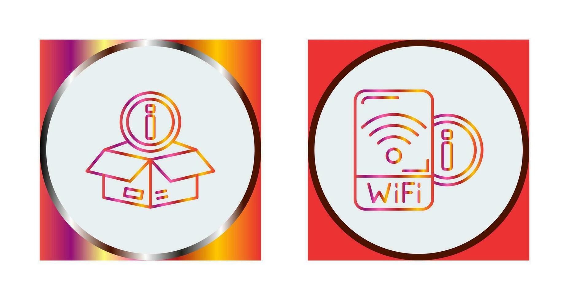 wifi signal and box Icon vector