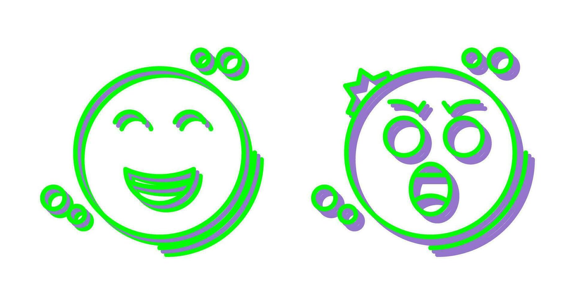 Shock and Happy Icon vector