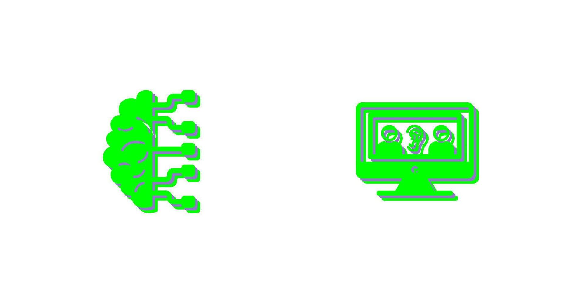 Brain and Listening Icon vector