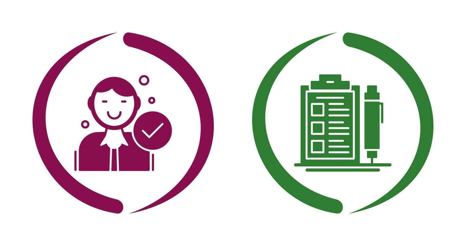 Hire and Check List Icon vector