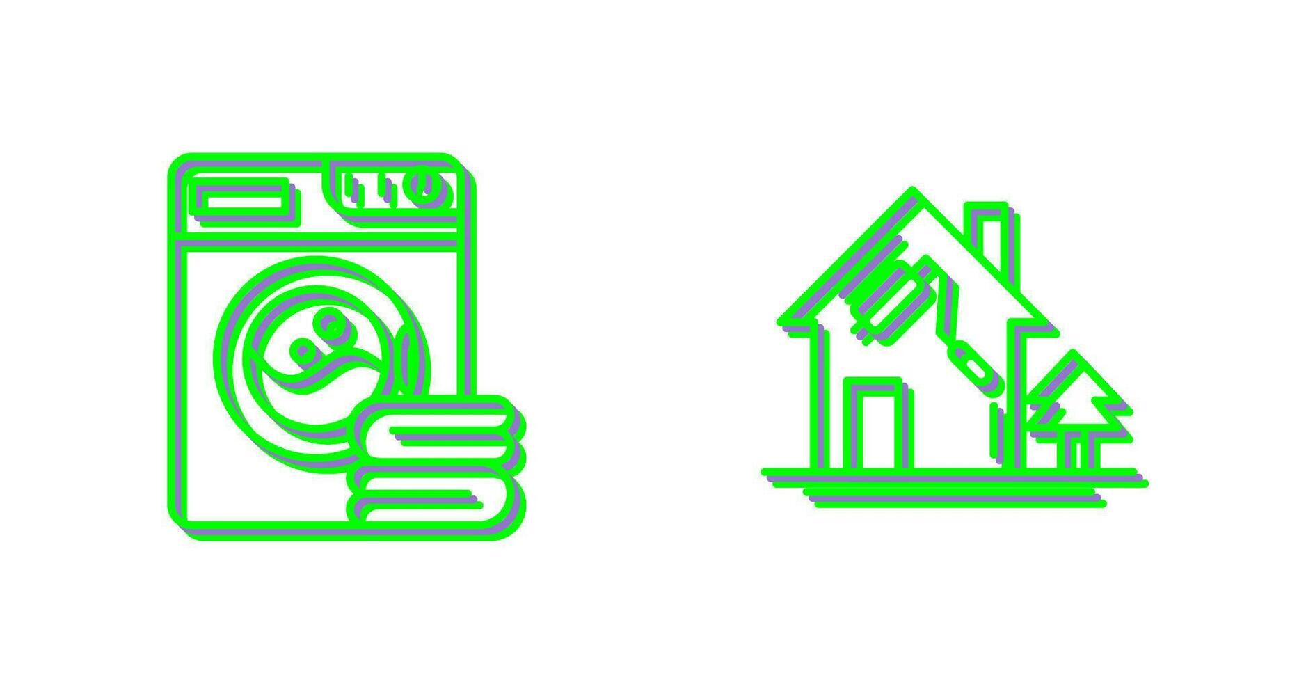 Washing Machine and Home Repair Icon vector