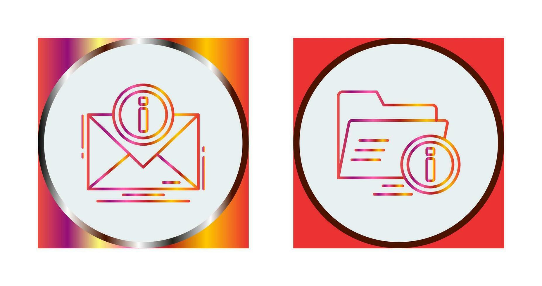 e mail and folder Icon vector
