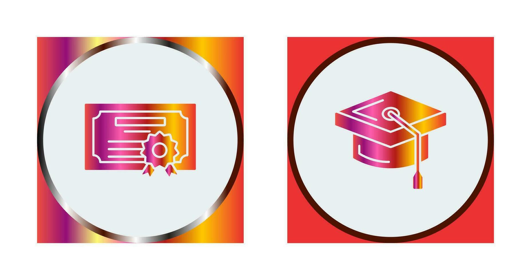 Diploma and Cap Icon vector