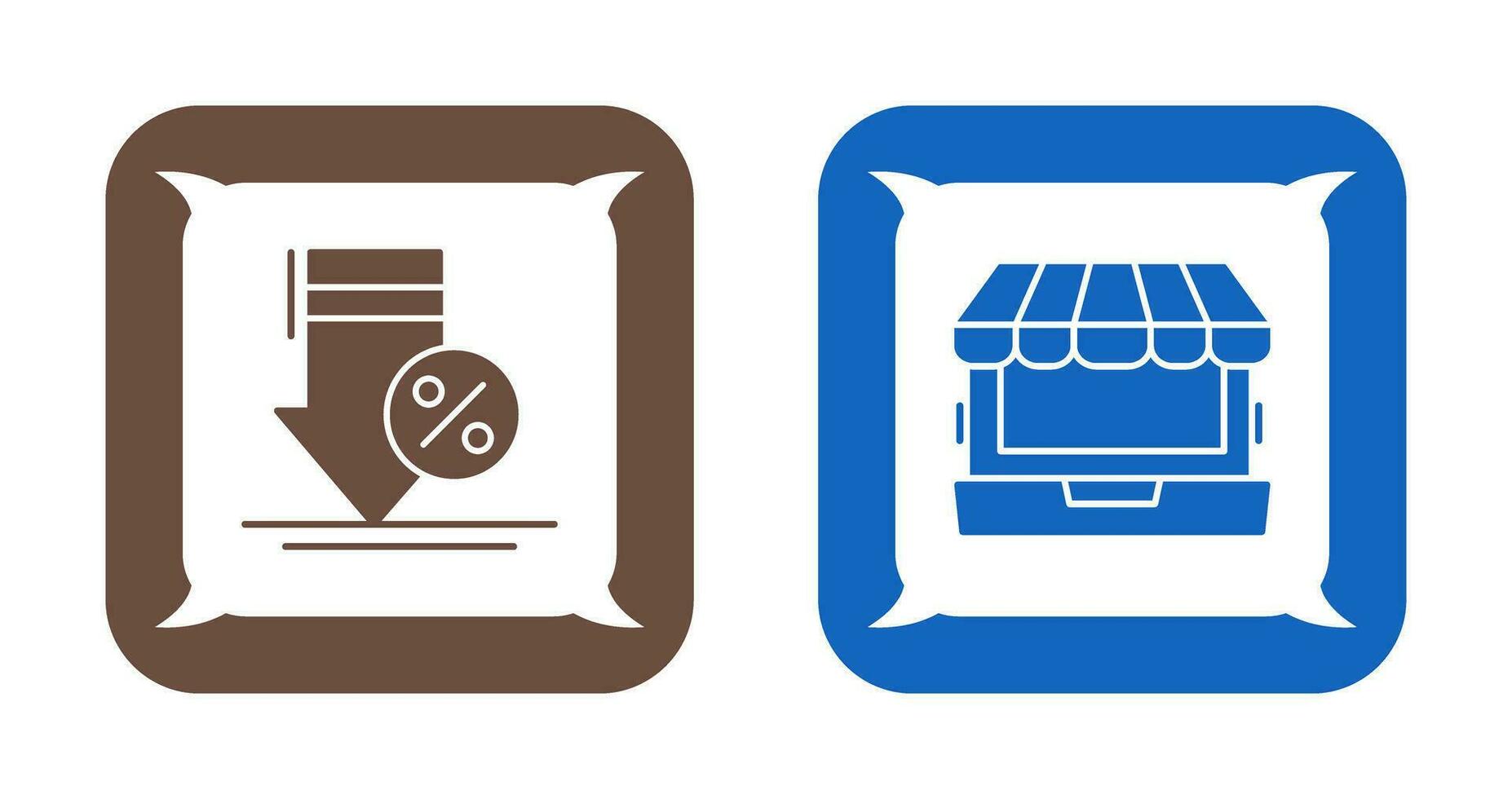 Discount and Online Shopping Icon vector