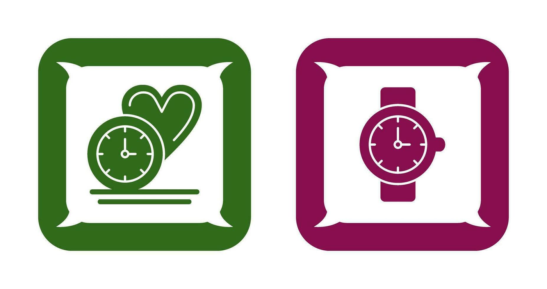 Love and Wrist Watch Icon vector