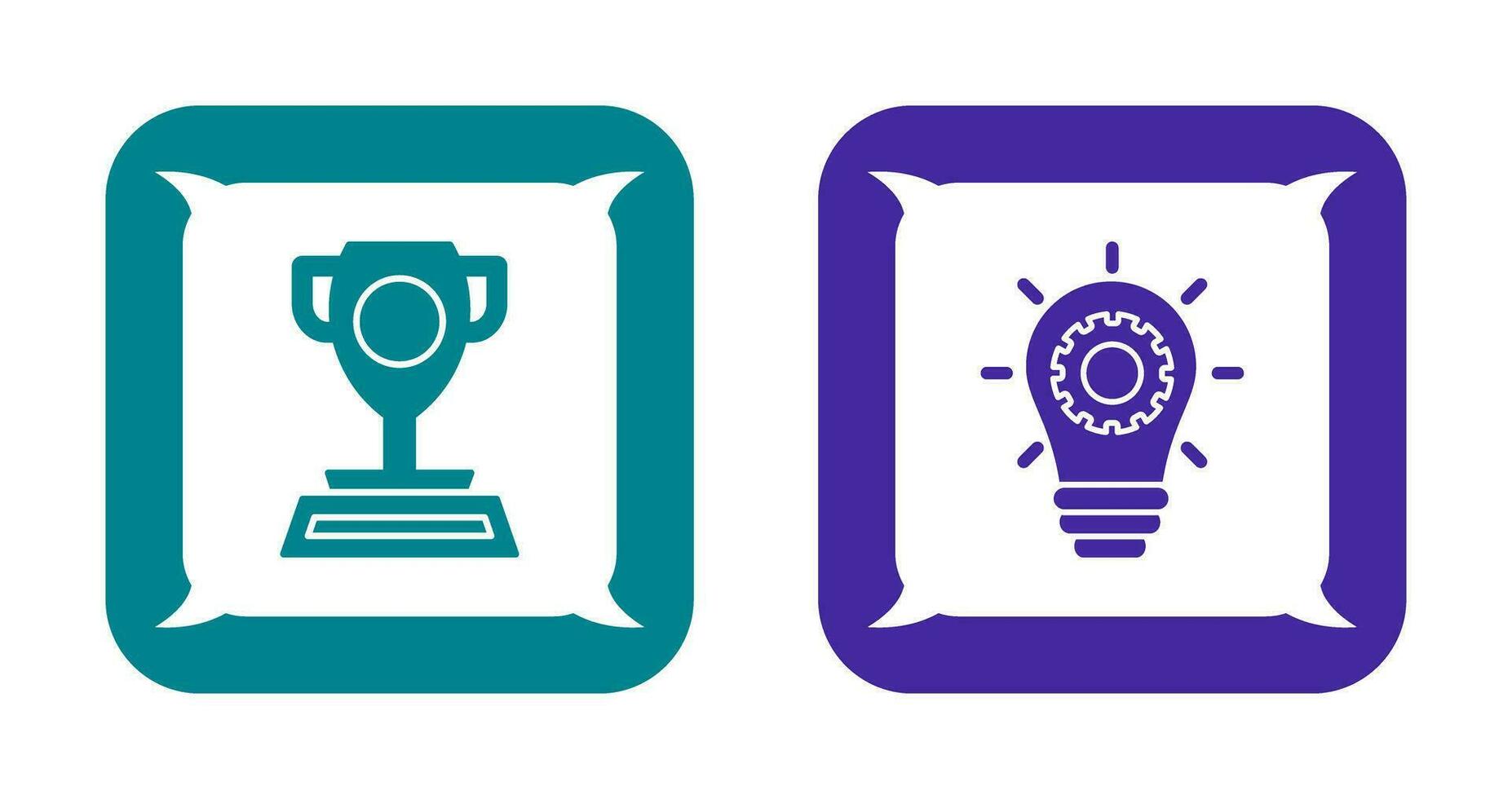 Trophy and Innoation Icon vector