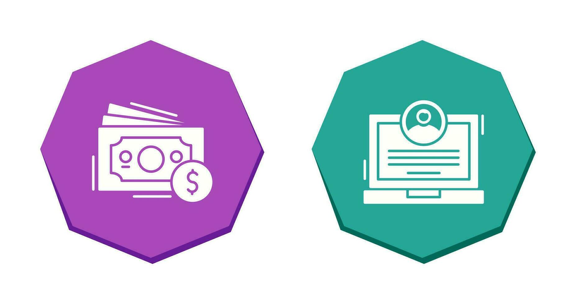 Money and CV Icon vector