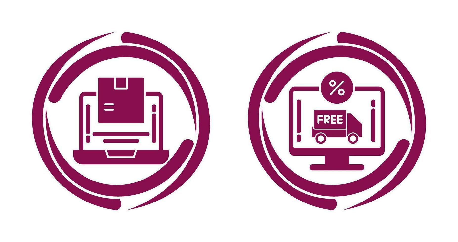 Delivery and Discount Icon vector