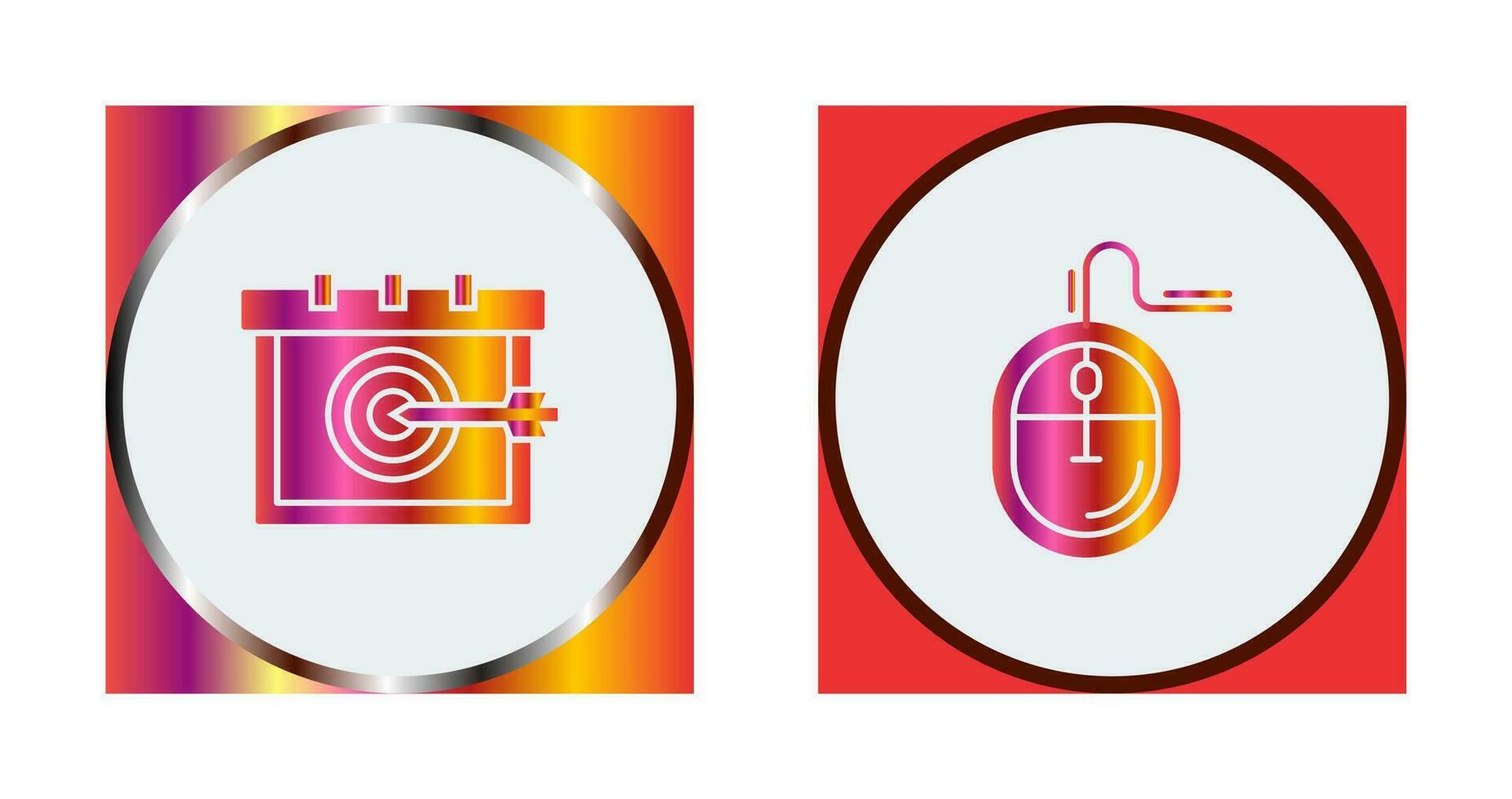 Target and Mouse Icon vector