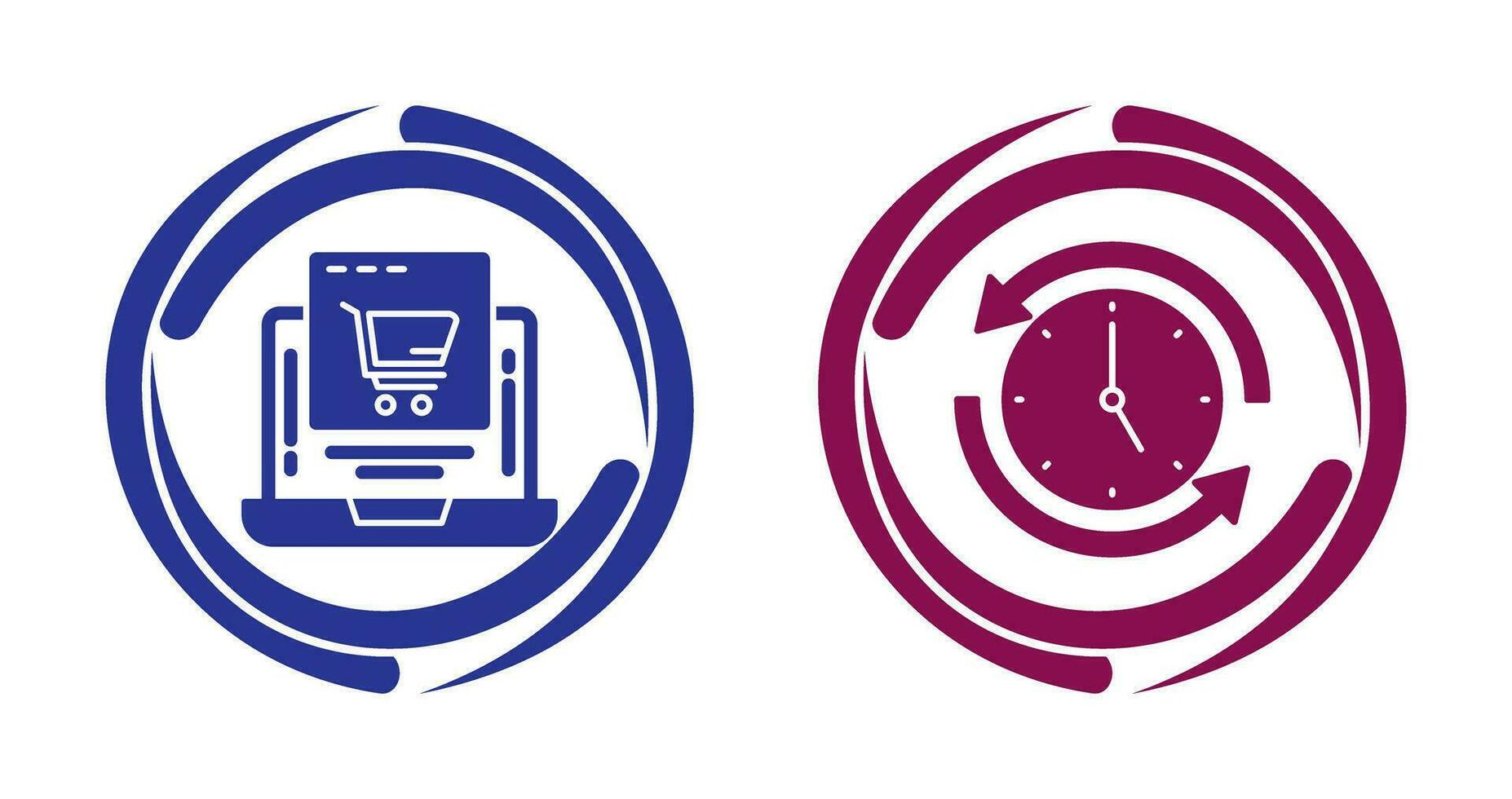 Add to Cart and Run time Icon vector