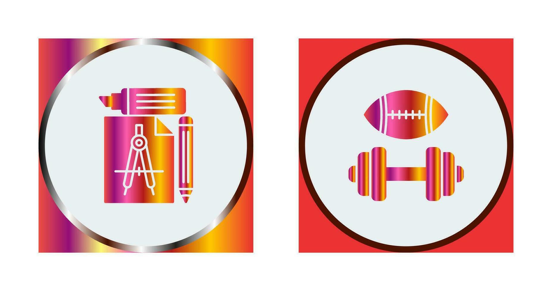 Study Tools and Sport Faculty Icon vector