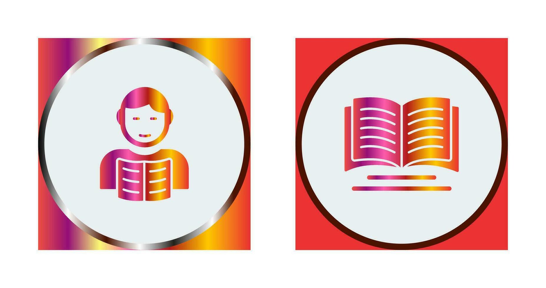 Student and Book Icon vector