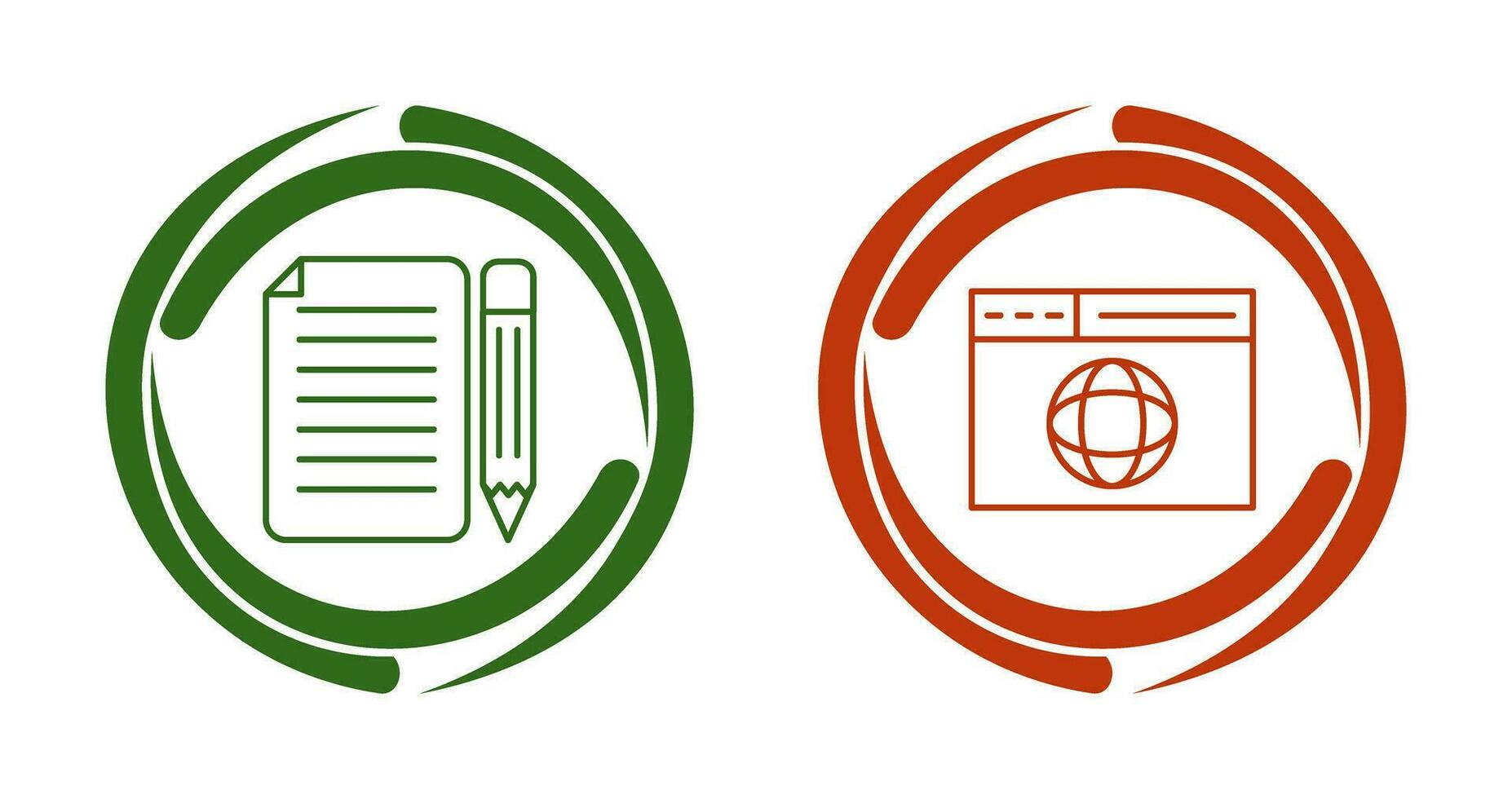 page and web page Icon vector
