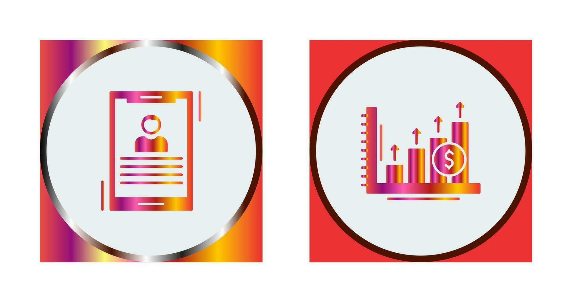 Smart Phone and Profit Icon vector