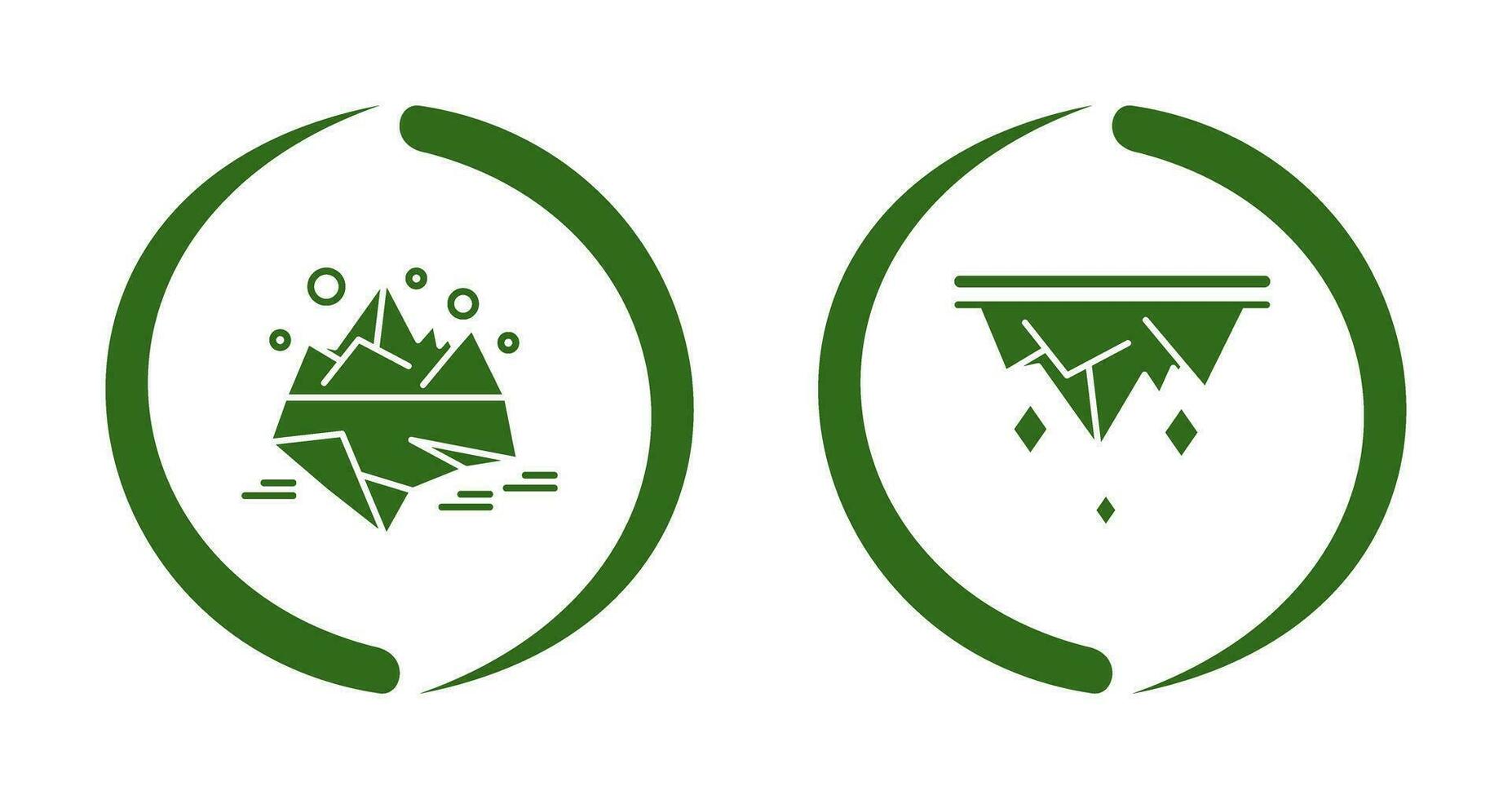 Iceberg and Icicle Icon vector