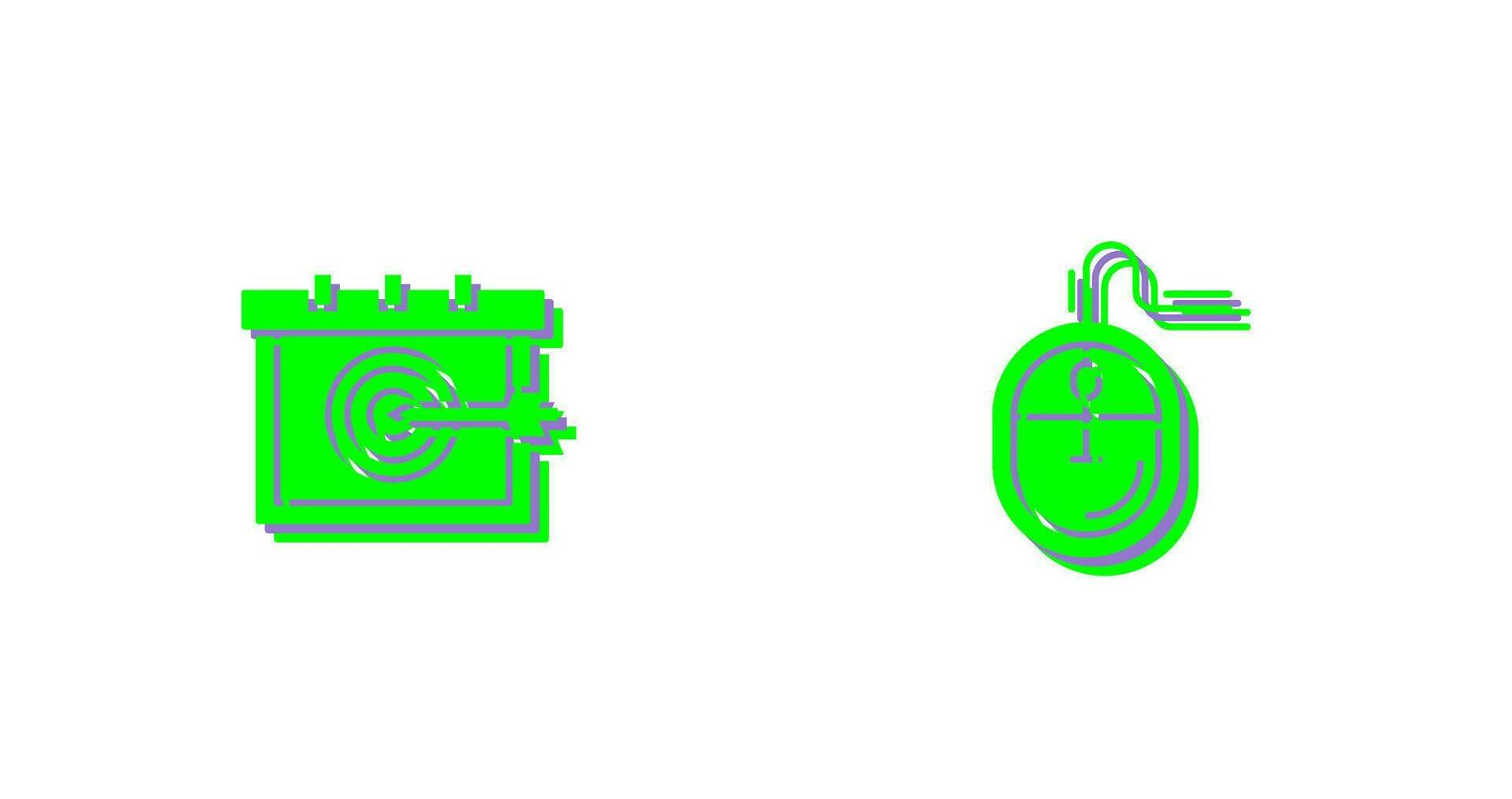 Target and Mouse Icon vector