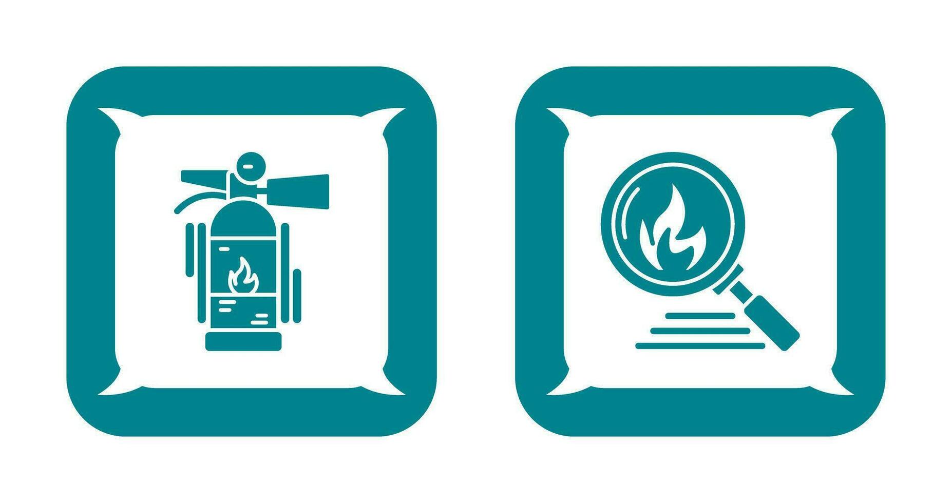 Fire Extinguisher and Disaster Icon vector