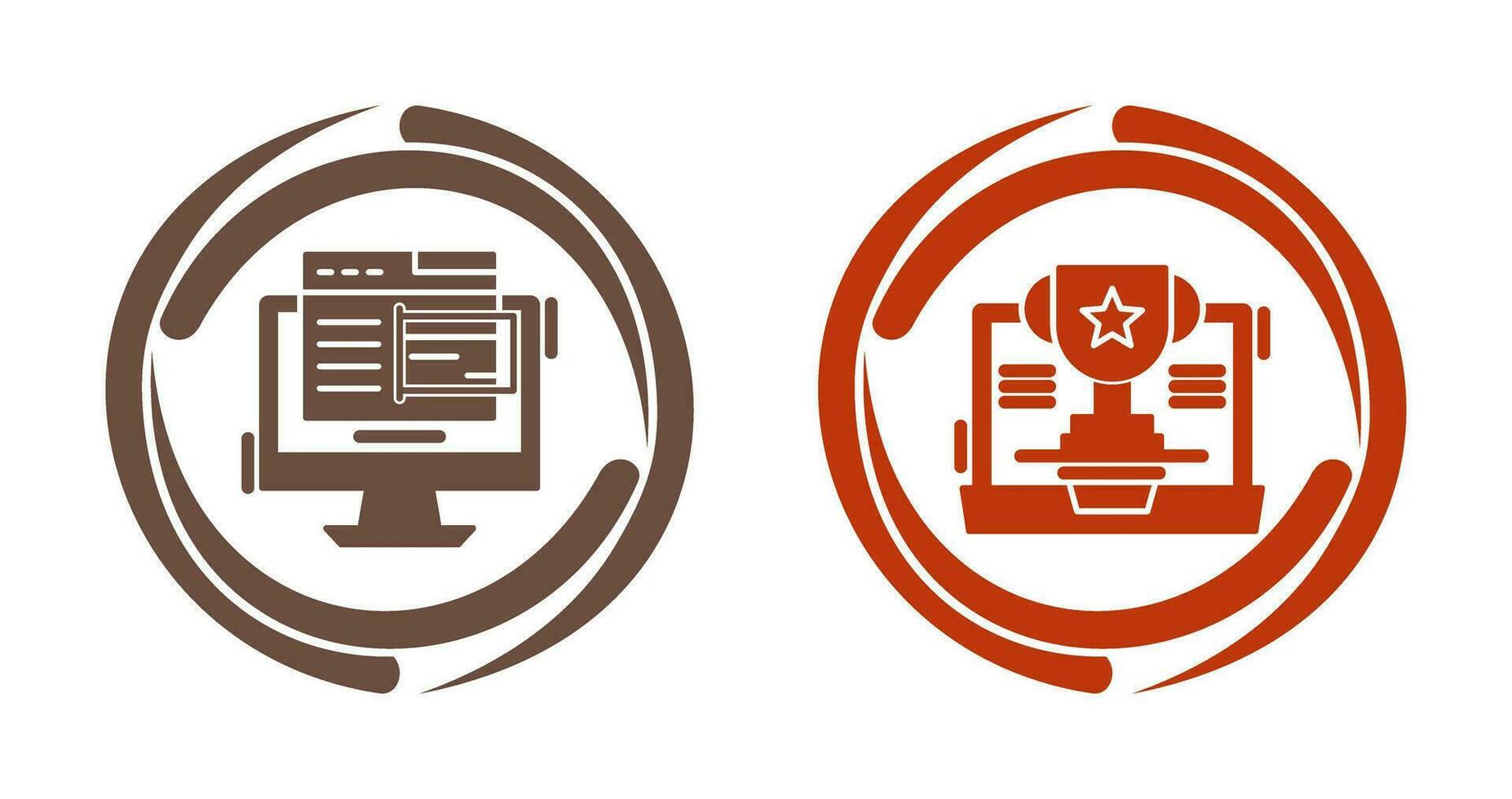 Online Payment and Trophy Icon vector