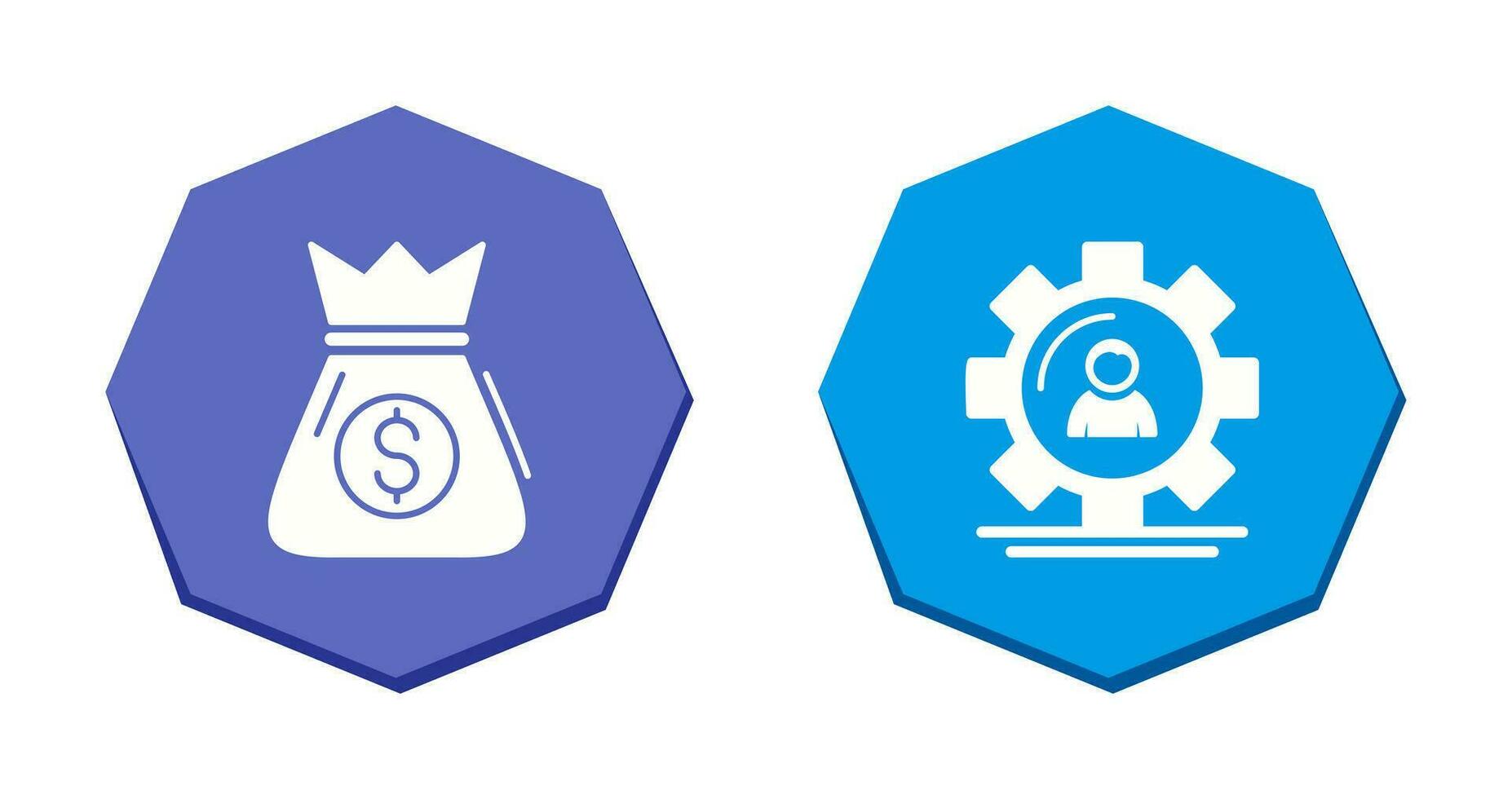 Money Bag and Management Icon vector