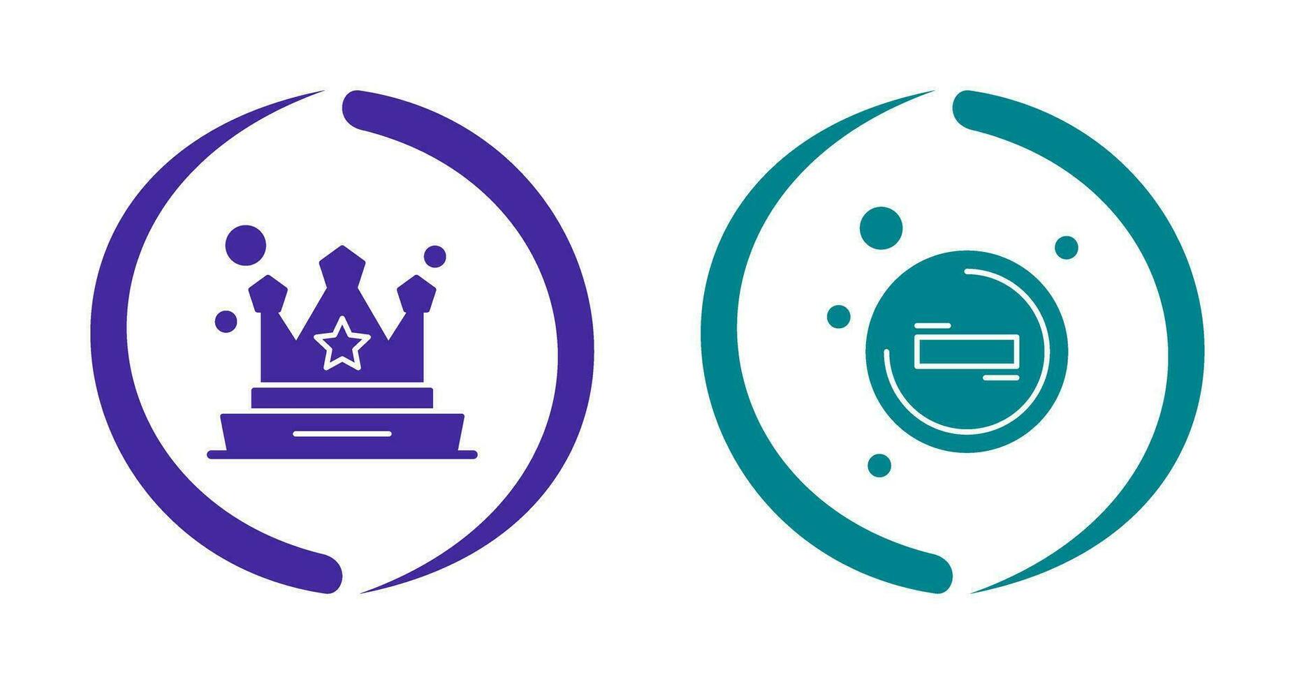 Crown and Remove Icon vector