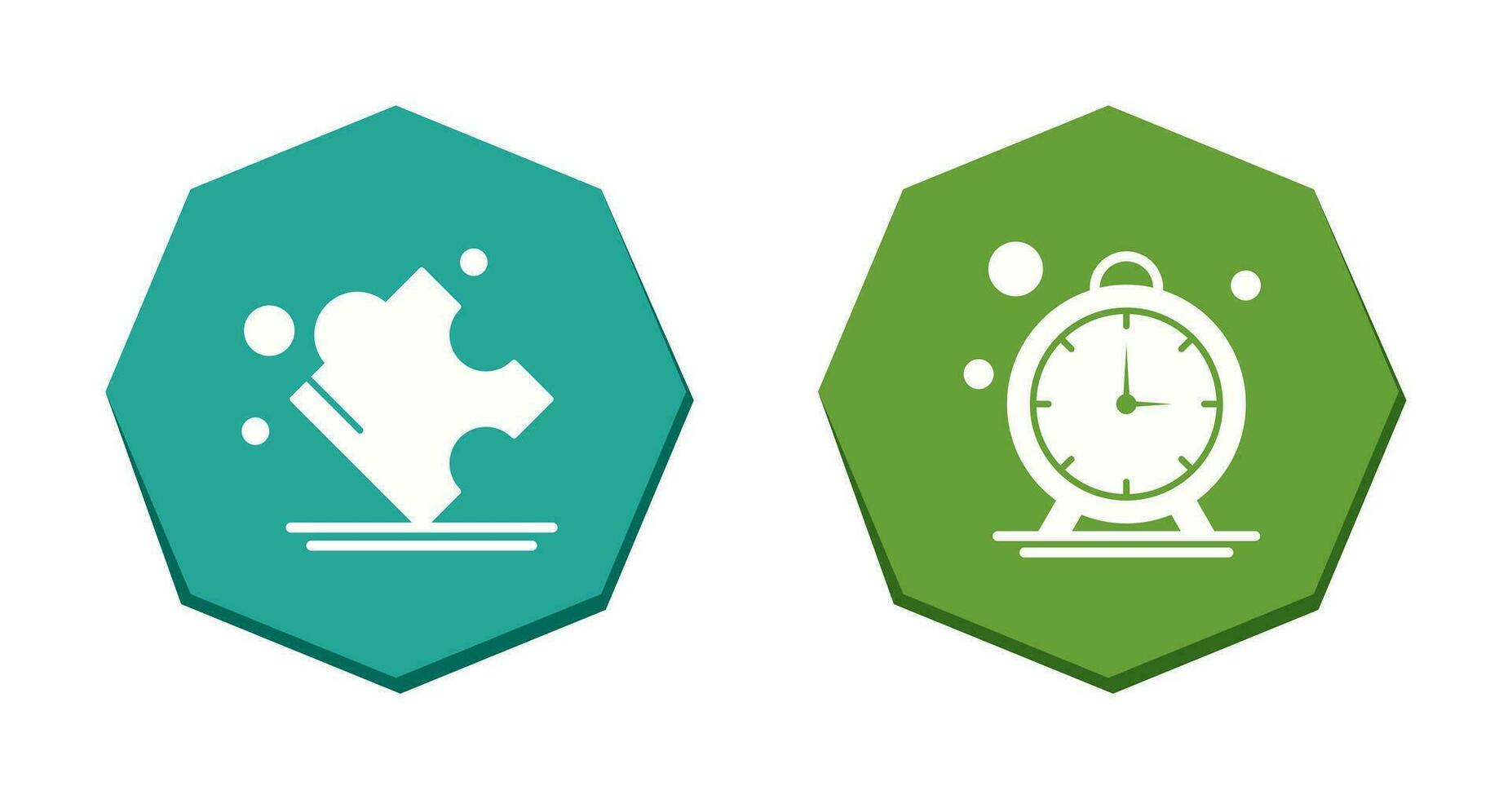 Puzzle and Stop Watch Icon vector