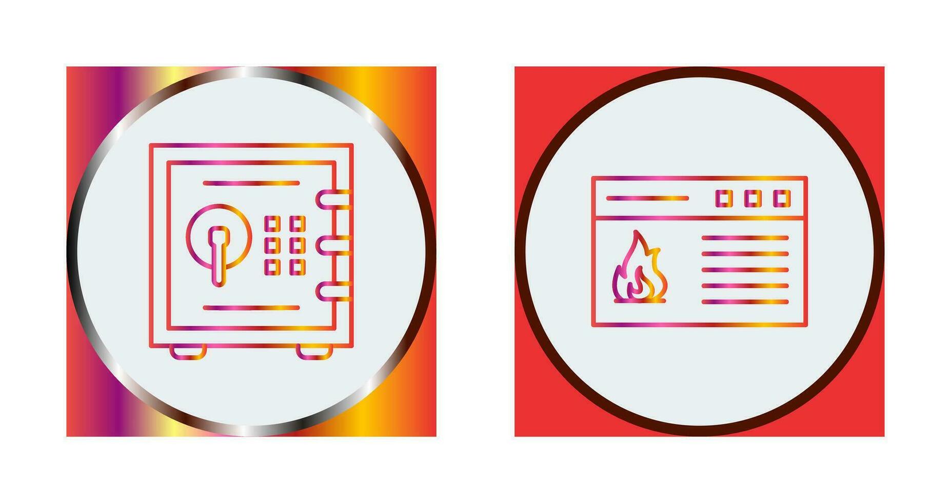 Fire and Safe Icon vector