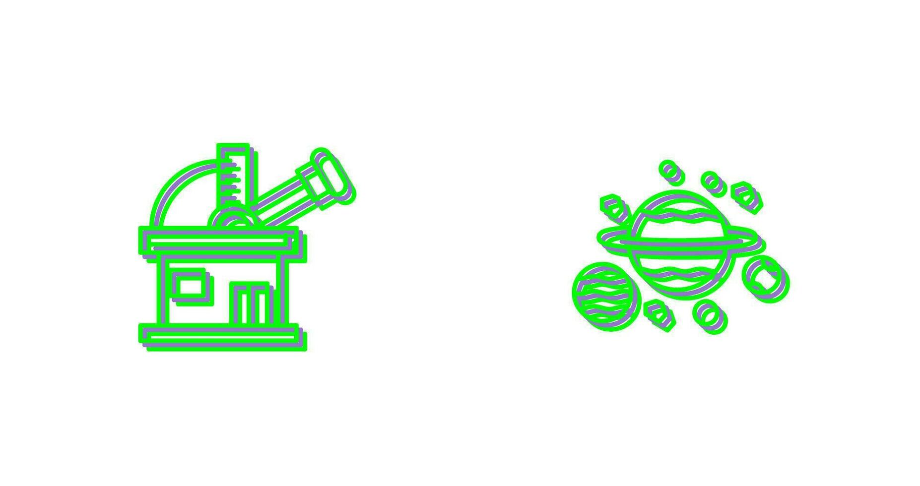 observatory and planets Icon vector