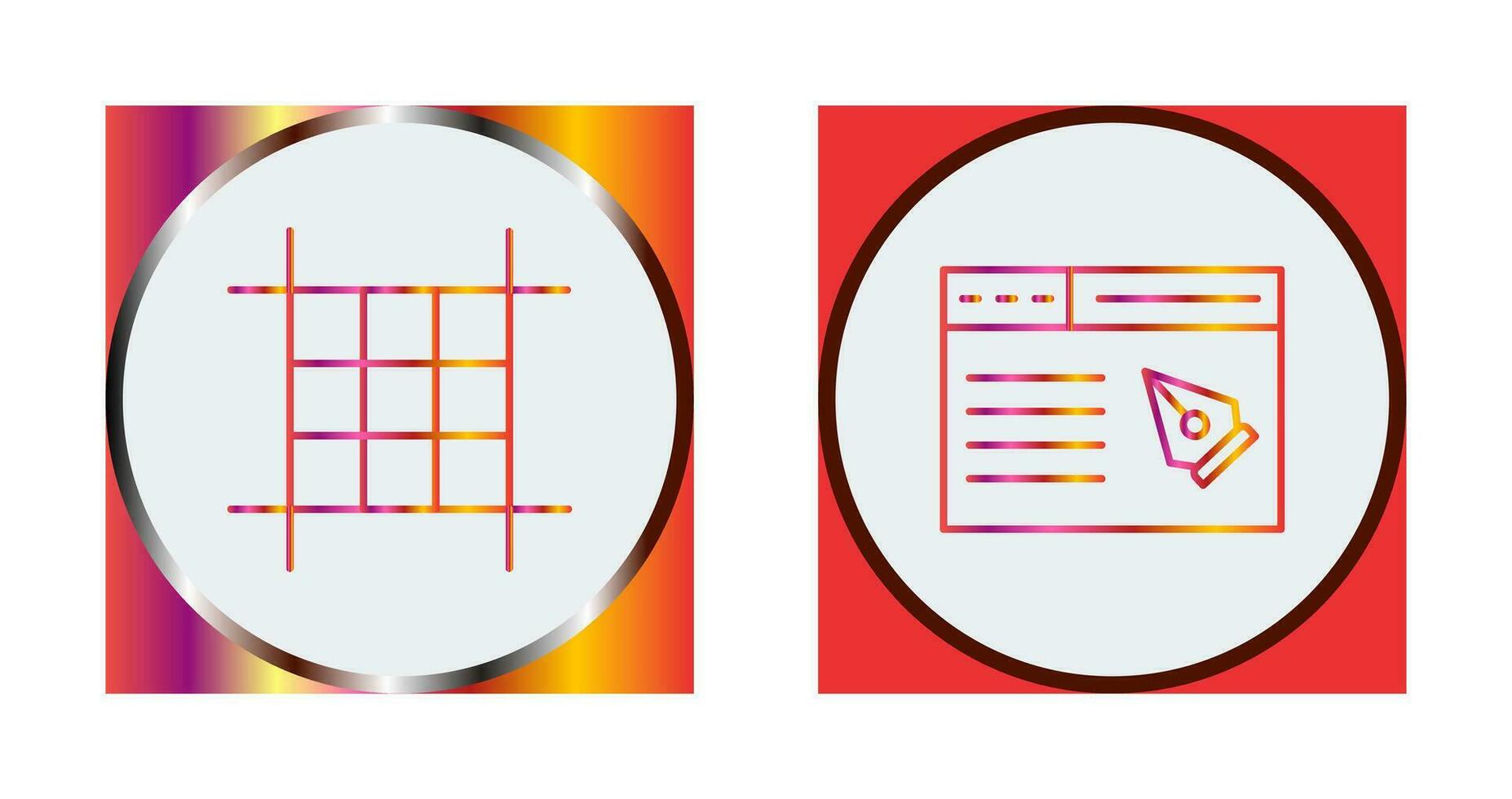 Square Layout and Web Page Icon vector