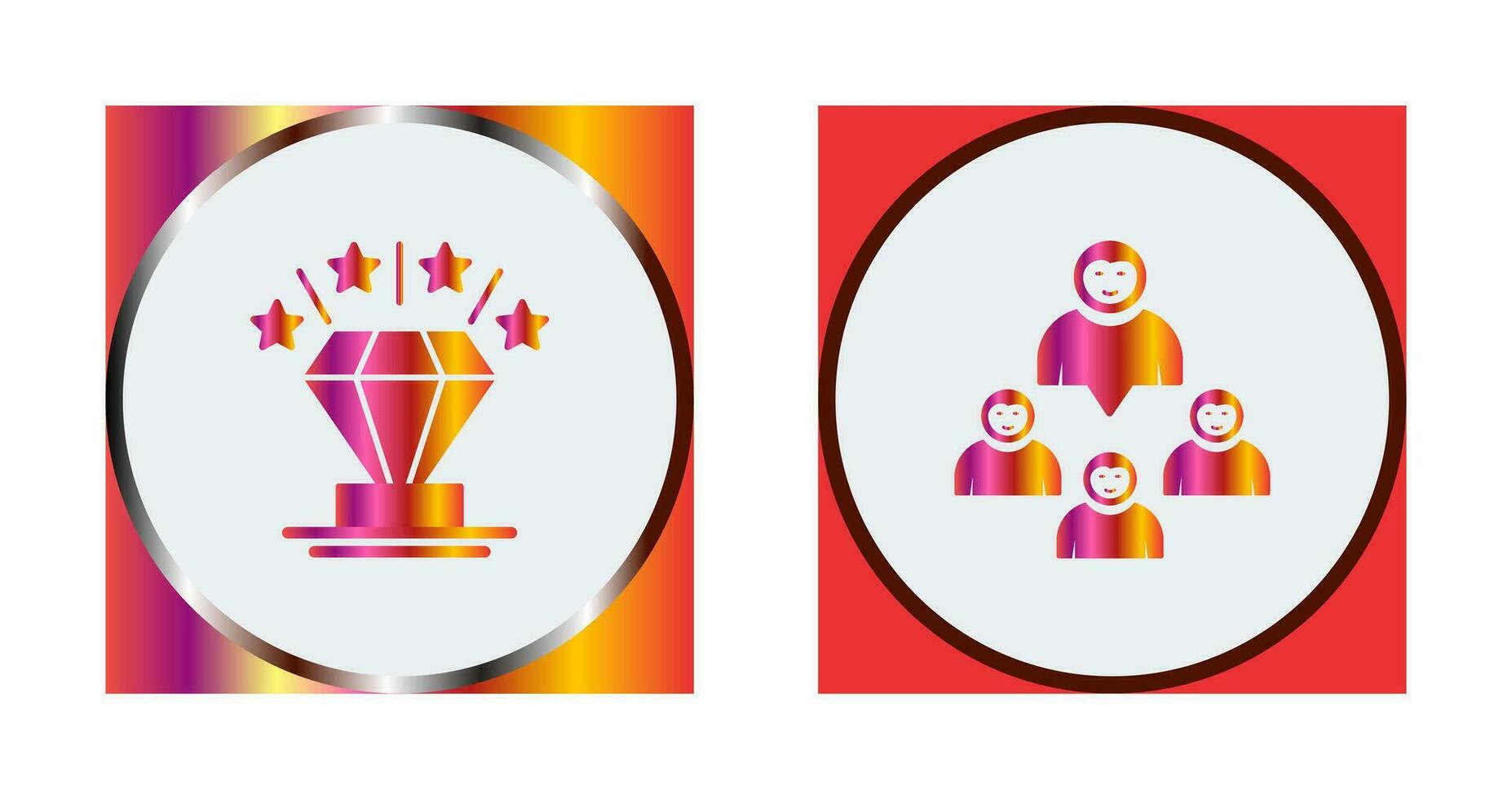 Diamond and Group Icon vector