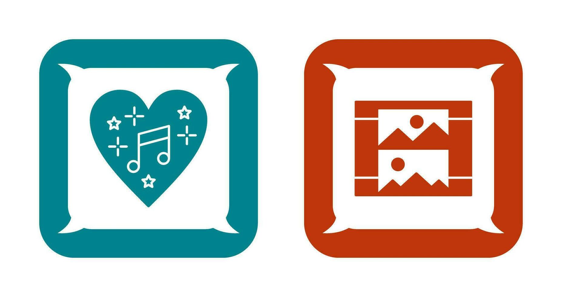Music and Gallery Icon vector