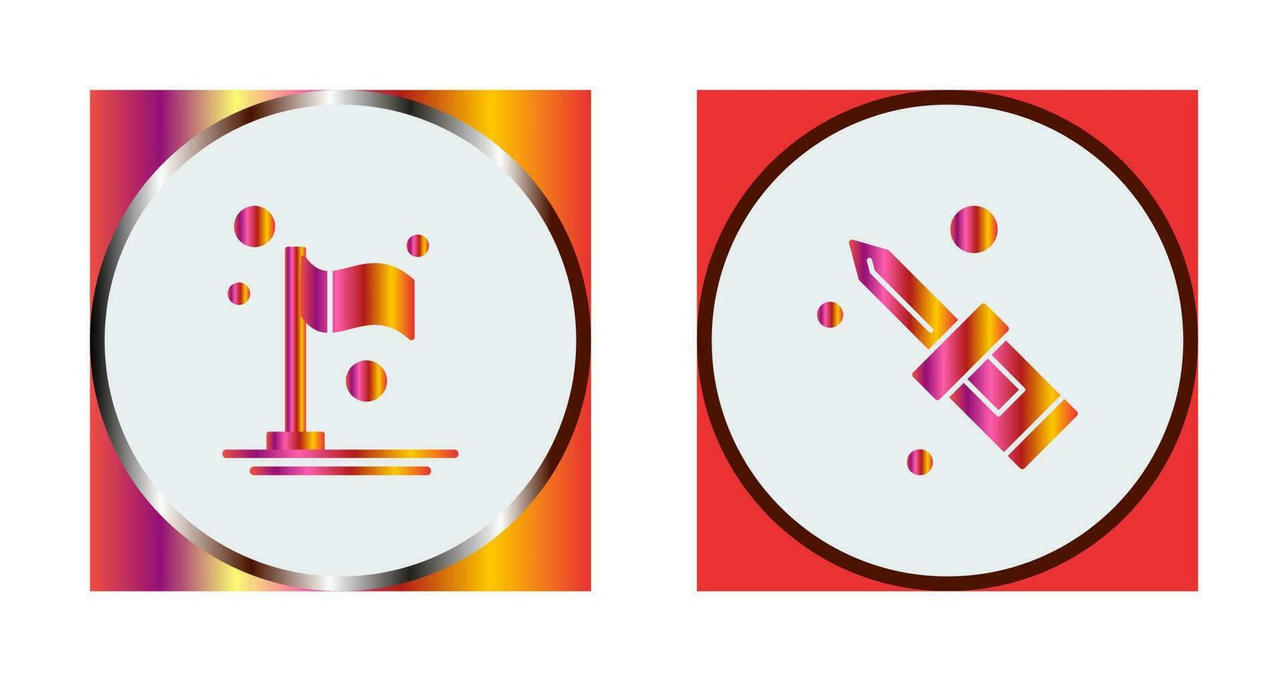 Flag and Screw Driver Icon vector