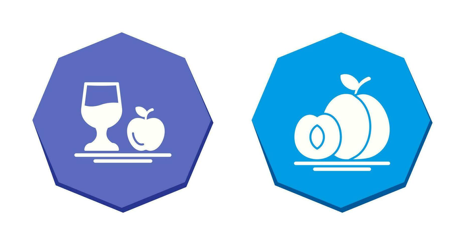 Healthy and Apricot Icon vector