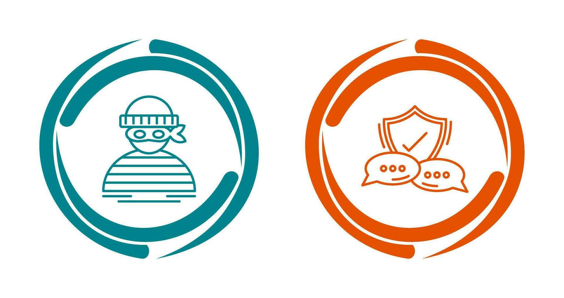 Thief and Contact Icon vector