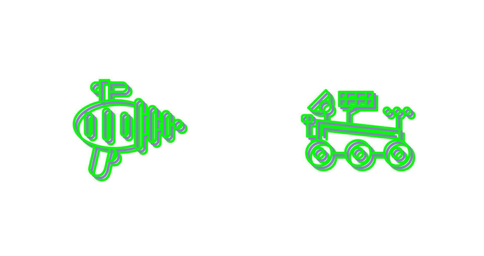 laser gun mars rover Icon vector