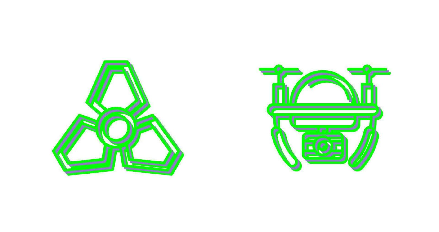 lander and camera drone Icon vector