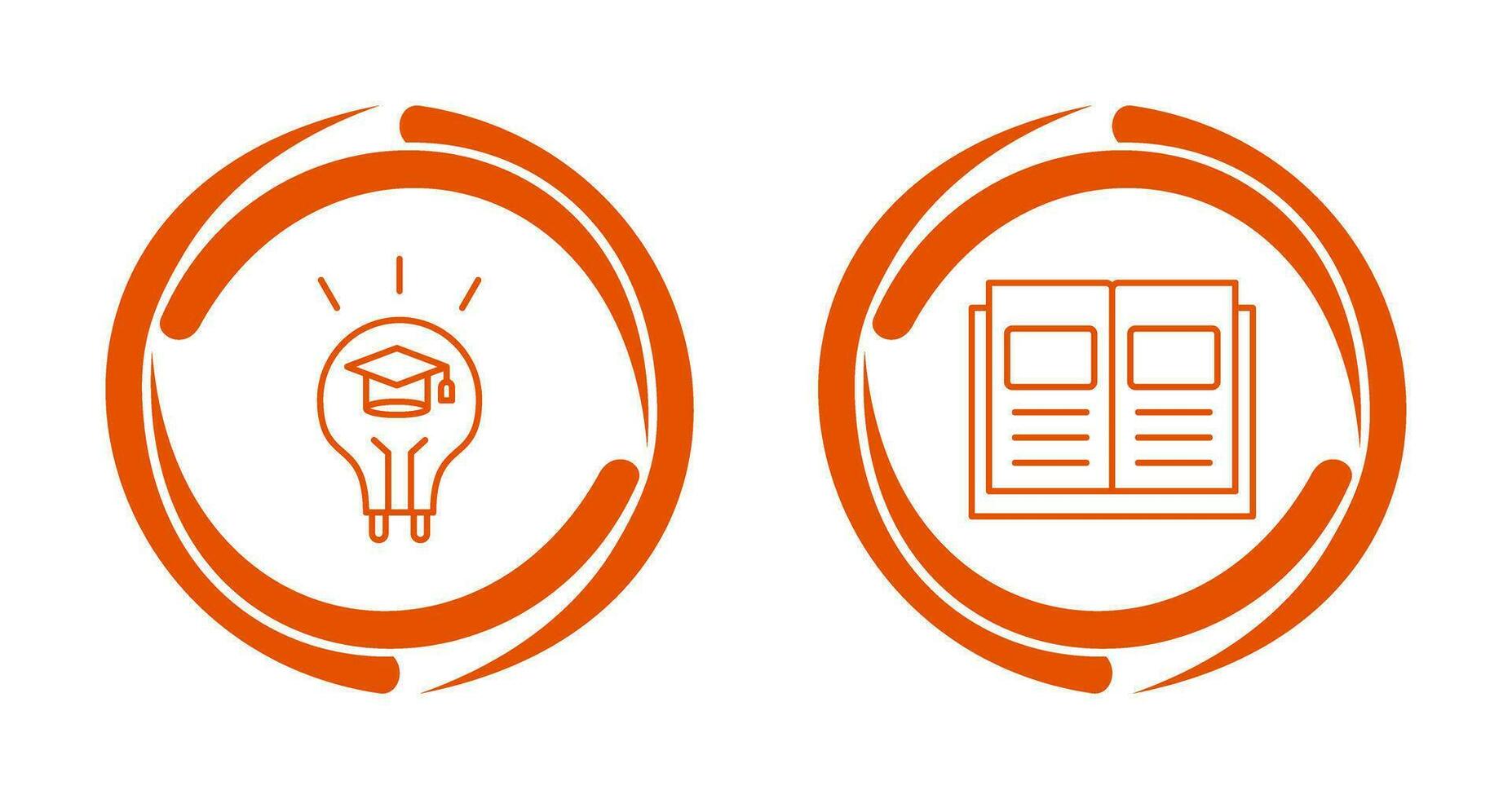 Light Bulb and Ebook Icon vector