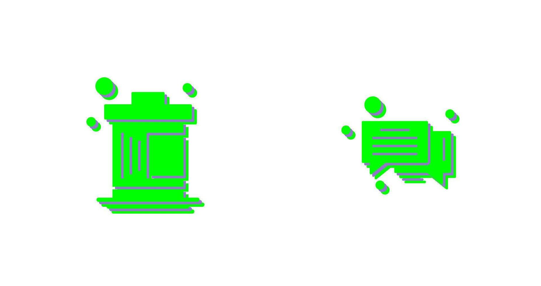 Delete and Message Bubble Icon vector