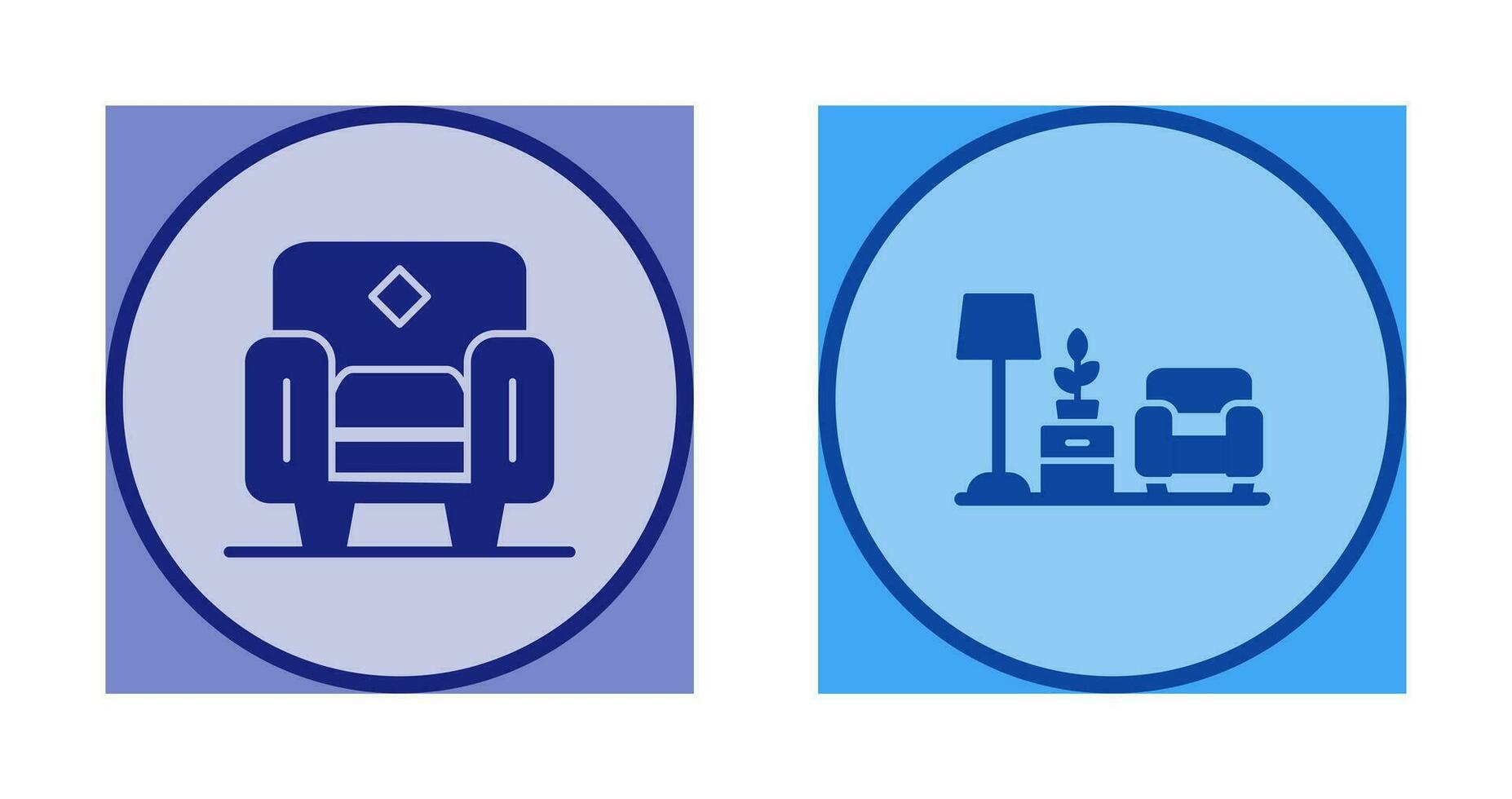 Armchair and Living Room Icon vector