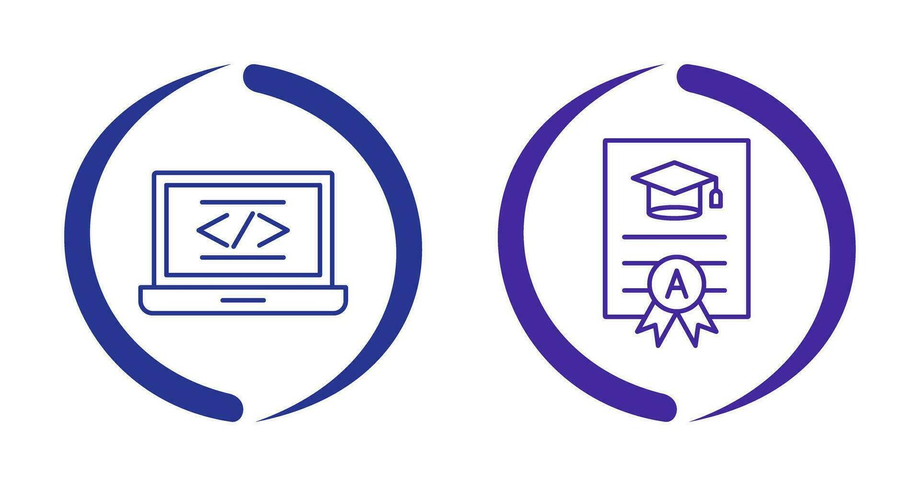 Coding and Report Card Icon vector