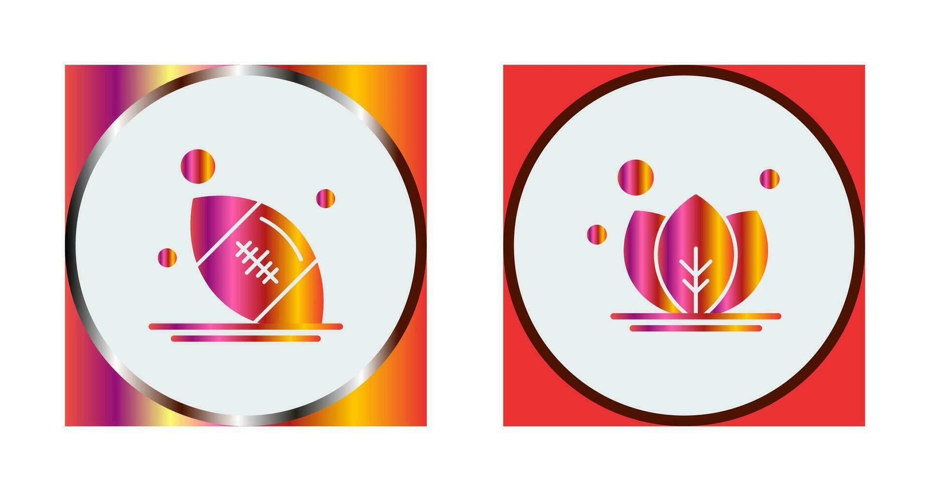 Rugby and Leaf Icon vector