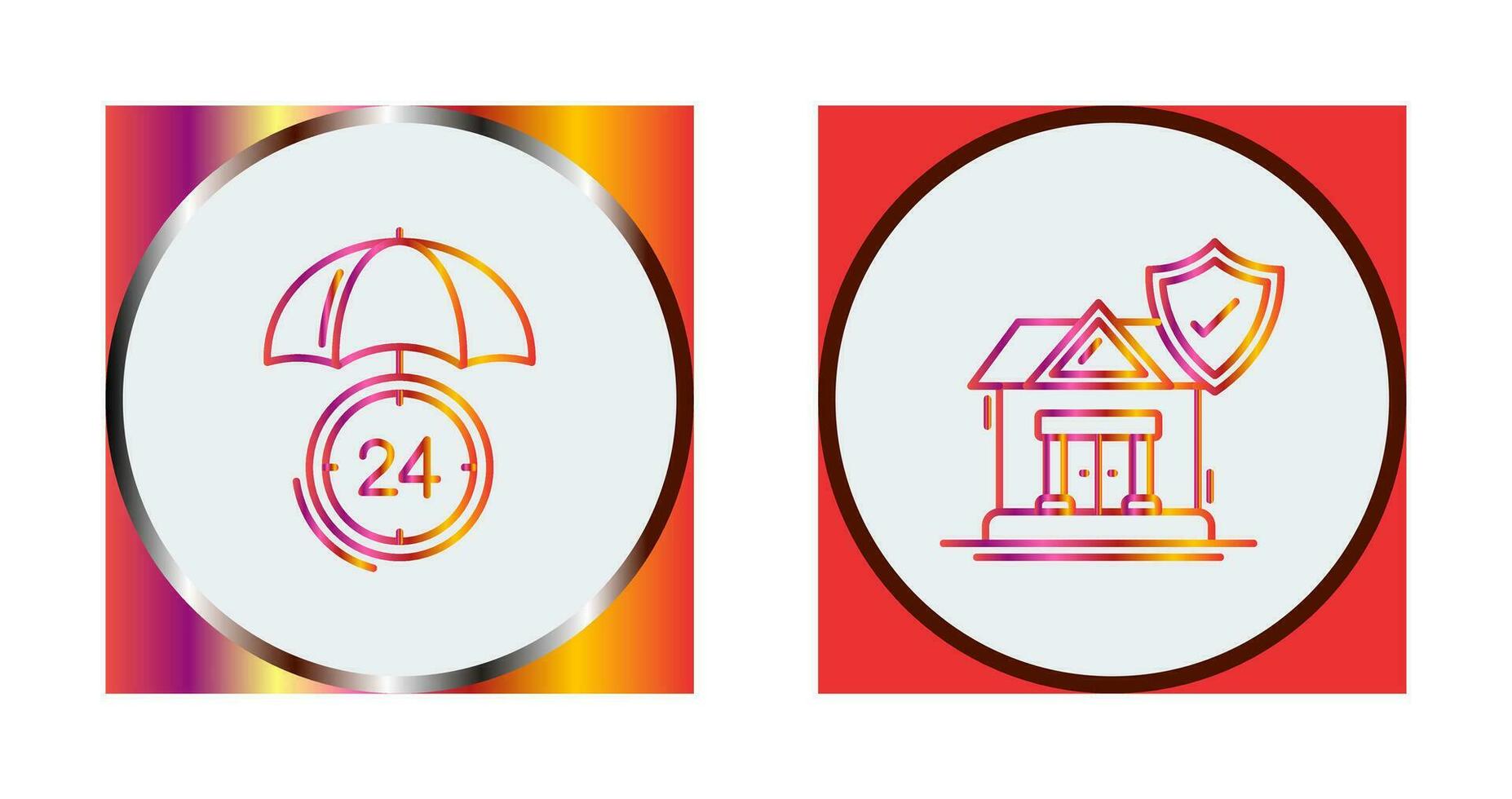 Protection and House  Icon vector