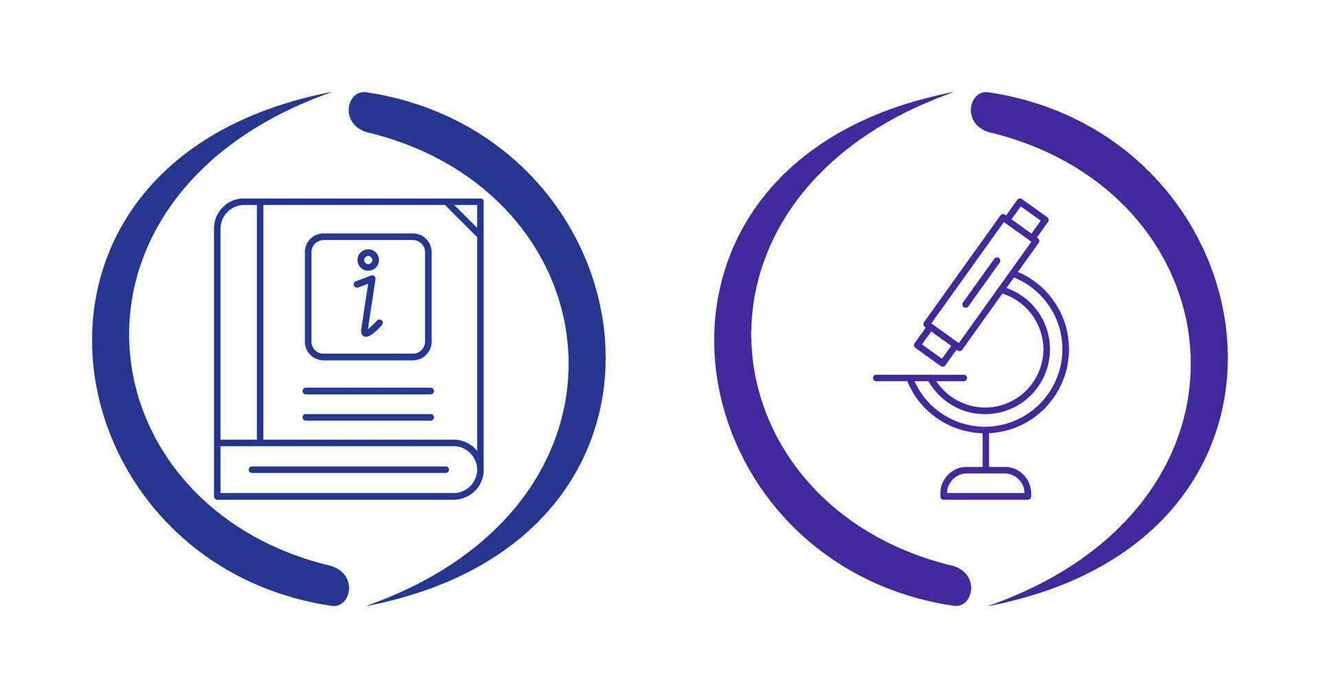 Information and Microscope Icon vector