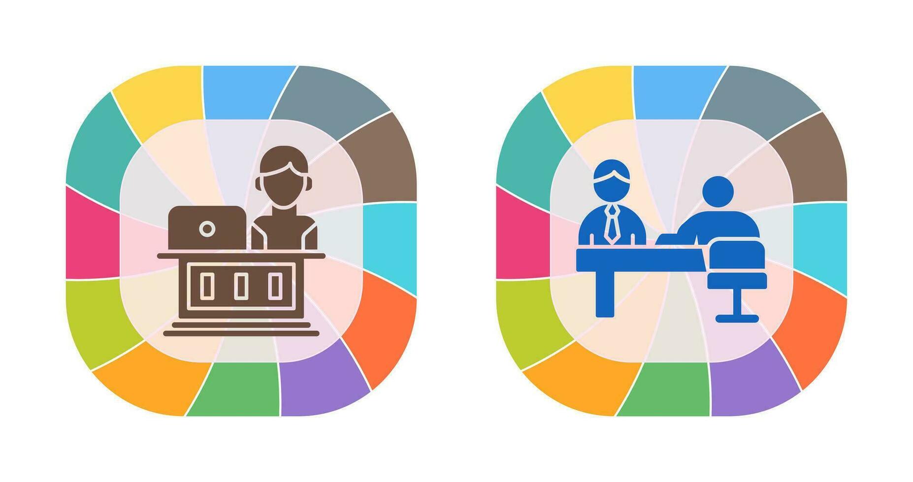 Employee and Evaluating work Icon vector