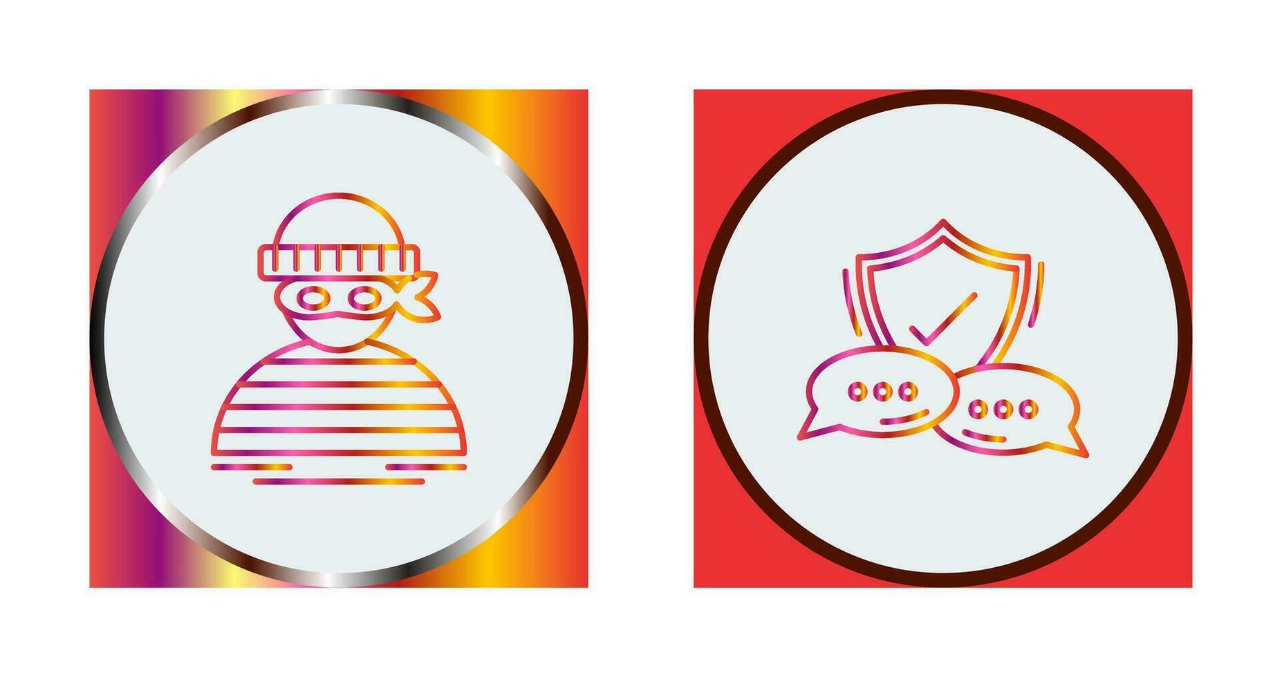Thief and Contact Icon vector