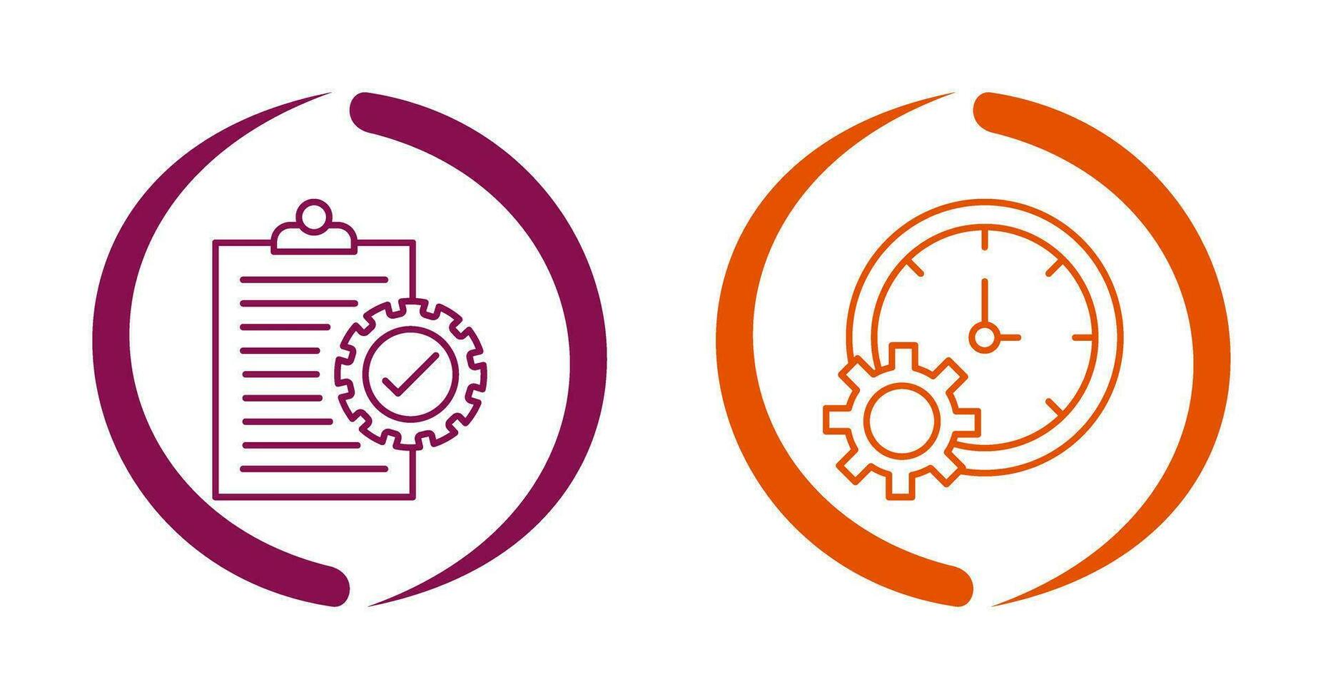 Check list and time setting icon 32892076 vector art at vecteezy